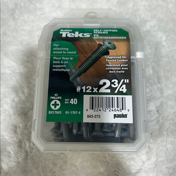 TEKS Self-Tapping Screws (40 pack) - Picture 2 of 4